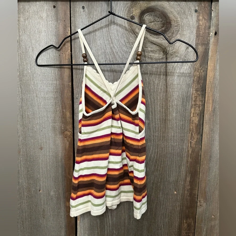 2006 Gymboree Striped Sweater Tank Top in Cream Size 9